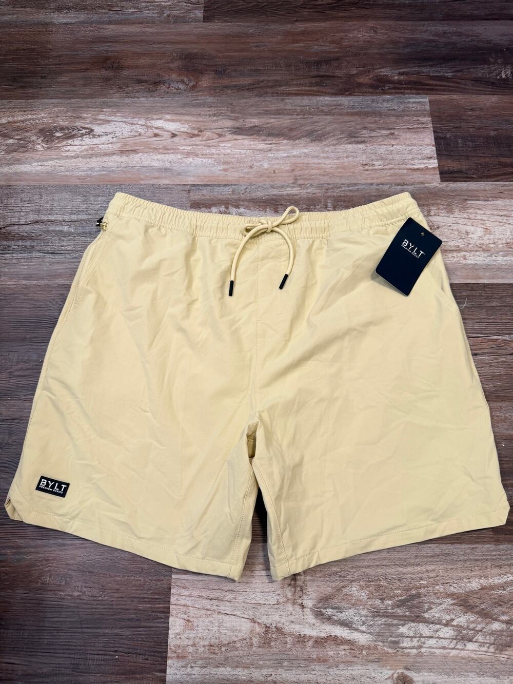 BYLT Premium Basics olive khaki drawstring shorts NWT Sz 3XL workout run lift